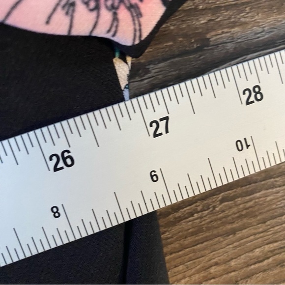 Lane Bryant Jacket Women Size 26 Floral Black Pink Full Zip Lightweight Coat - Picture 12 of 12